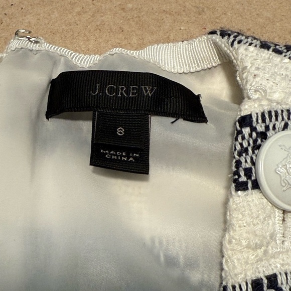 J. Crew Striped Blue and White Sleeveless Cotton blend Dress 8 - Picture 5 of 12